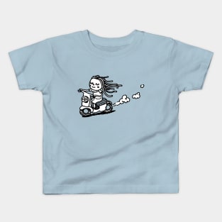 Dreamer on scooter Kids T-Shirt